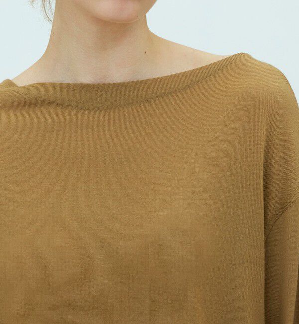 GALERIE VIE「プレーンウール ボートネックプルオーバー」|ニット・セーター|