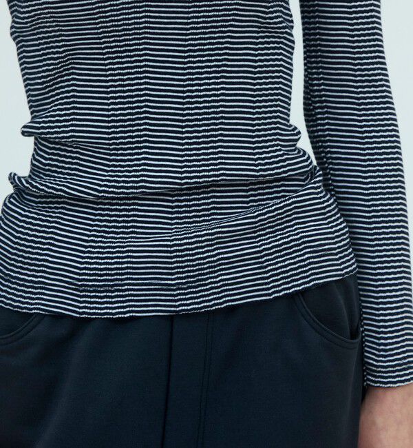 GALERIE VIE「コットンランダムリブ クルーネックプルオーバー」|Tシャツ・カットソー|