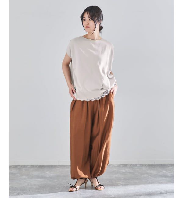 IENA「《WEB限定/追加7》 コットンストレッチ NEOワイドクループルオーバー」|ニット・セーター|