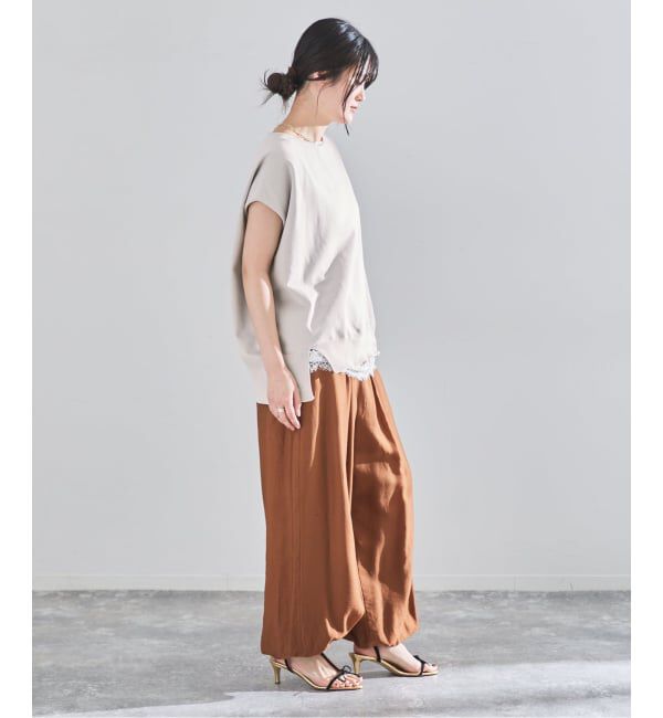 IENA「《WEB限定/追加7》 コットンストレッチ NEOワイドクループルオーバー」|ニット・セーター|