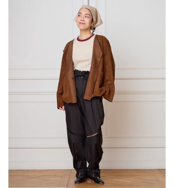 IENA LA BOUCLE「IENA LA BOUCLE コットンリブハーフスリーブカットソー」|Tシャツ・カットソー|