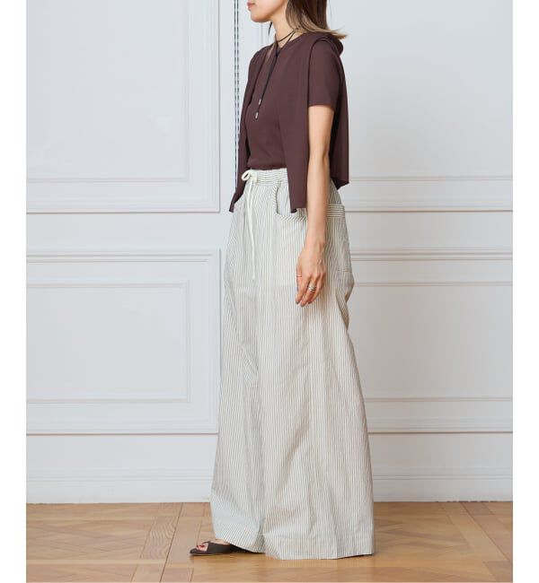 IENA LA BOUCLE「IENA LA BOUCLE コットンリブハーフスリーブカットソー」|Tシャツ・カットソー|