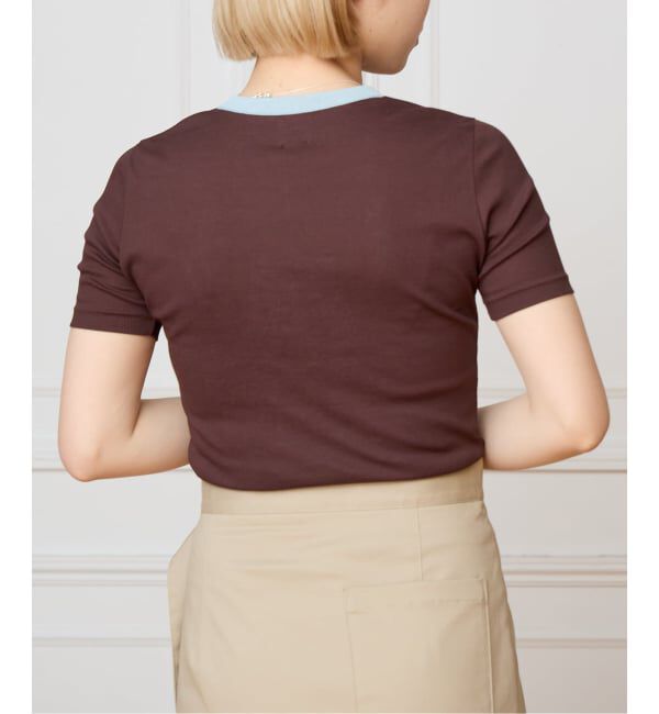 IENA LA BOUCLE「IENA LA BOUCLE コットンリブハーフスリーブカットソー」|Tシャツ・カットソー|