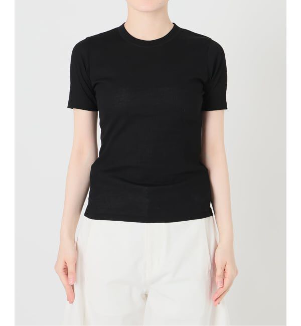 IENA LA BOUCLE「IENA LA BOUCLE コットンリブハーフスリーブカットソー」|Tシャツ・カットソー|