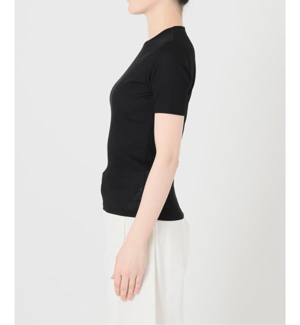 IENA LA BOUCLE「IENA LA BOUCLE コットンリブハーフスリーブカットソー」|Tシャツ・カットソー|