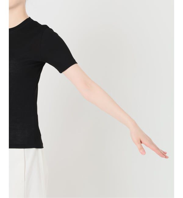 IENA LA BOUCLE「IENA LA BOUCLE コットンリブハーフスリーブカットソー」|Tシャツ・カットソー|