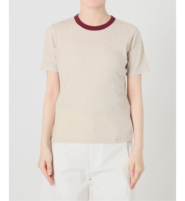 IENA LA BOUCLE「IENA LA BOUCLE コットンリブハーフスリーブカットソー」|Tシャツ・カットソー|