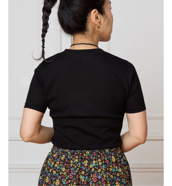 IENA LA BOUCLE「IENA LA BOUCLE コットンリブハーフスリーブカットソー」|Tシャツ・カットソー|