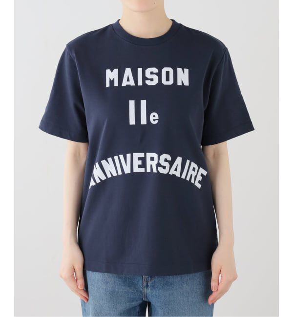 IENA「《一部店舗限定》Maison IENA ロゴTシャツ」|Tシャツ・カットソー|ネイビー