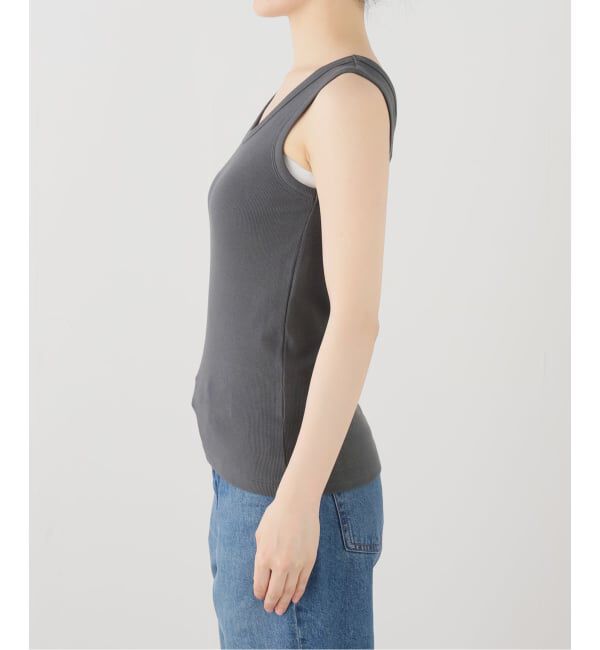 IENA「《追加/UVカット》テレコストレッチフレンチノースリーブ」|Tシャツ・カットソー|
