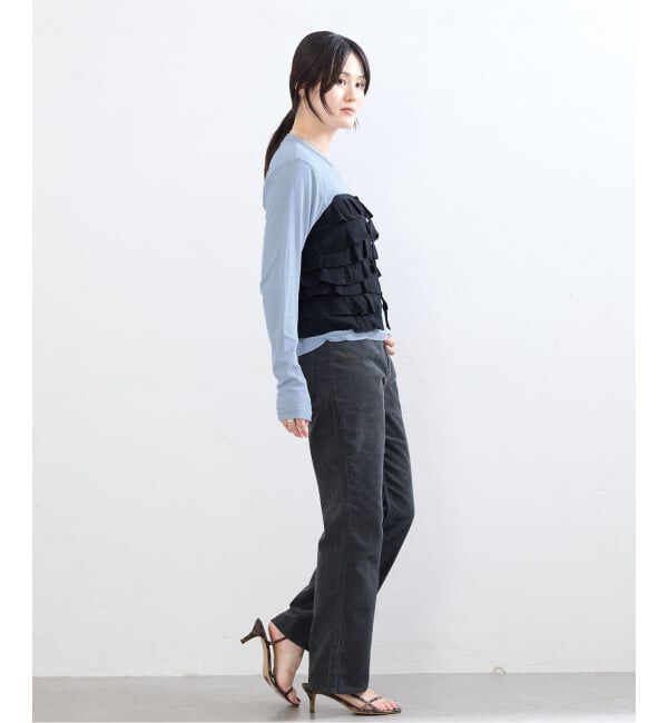 IENA「BLACK シアーロングTシャツ」|Tシャツ・カットソー|