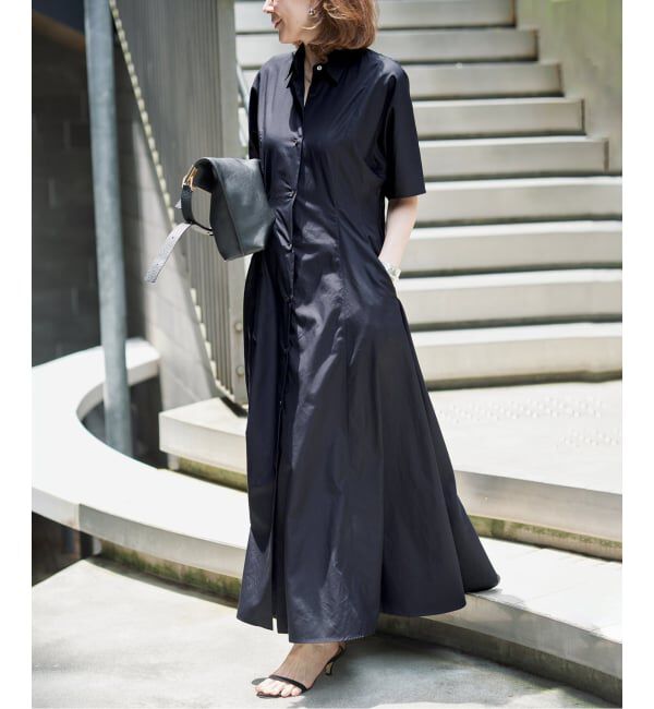 VERMEIL par iena「フィンクスウェザーシャツワンピース」|ワンピース|ネイビー