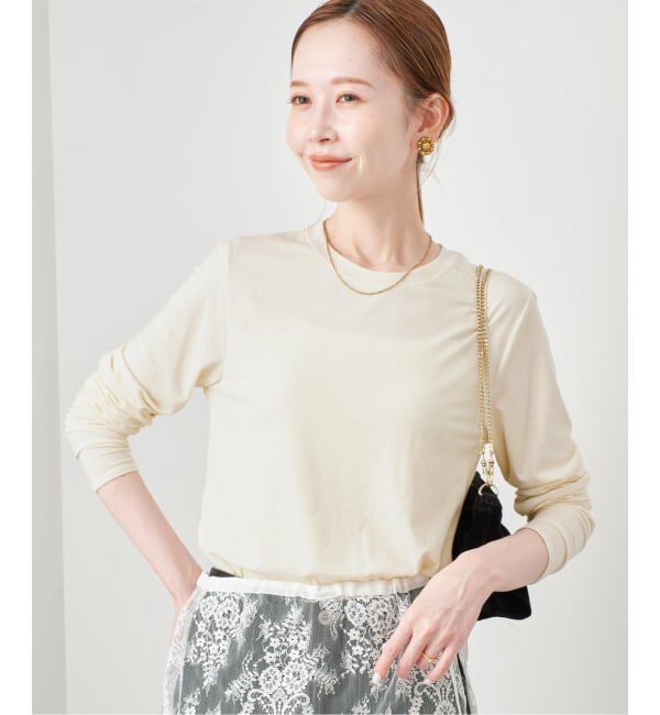 SLOBE IENA「《予約》グッドフィールフライスクルーTEE」|Tシャツ・カットソー|ナチュラル