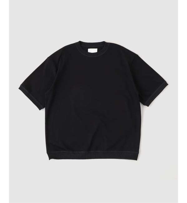 EDIFICE「《EDIFICE by PIPPIOLINO》コットン ジャージー クルーネック」|Tシャツ・カットソー|ブラック