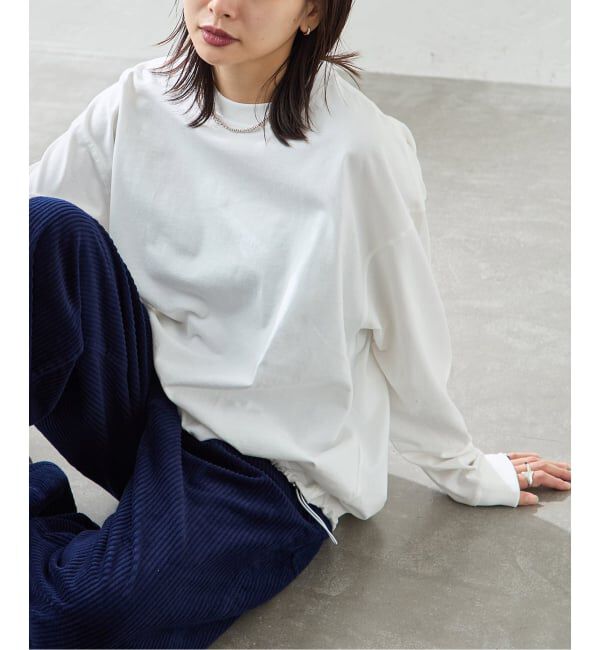 JOURNAL STANDARD「《追加》シャーリングロングスリーブTシャツ」|Tシャツ・カットソー|ホワイト