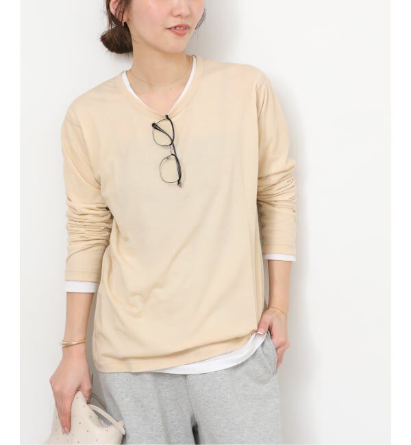 JOURNAL STANDARD relume「《追加》シアークルーネックロングTシャツ」|Tシャツ・カットソー|ナチュラル