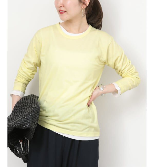 JOURNAL STANDARD relume「《追加》シアークルーネックロングTシャツ」|Tシャツ・カットソー|イエロー A