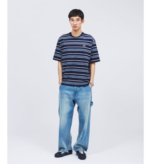 JOURNAL STANDARD「LACOSTE / ラコステ 別注 マルチ ストライプ クルーネック Tシャツ」|Tシャツ・カットソー|