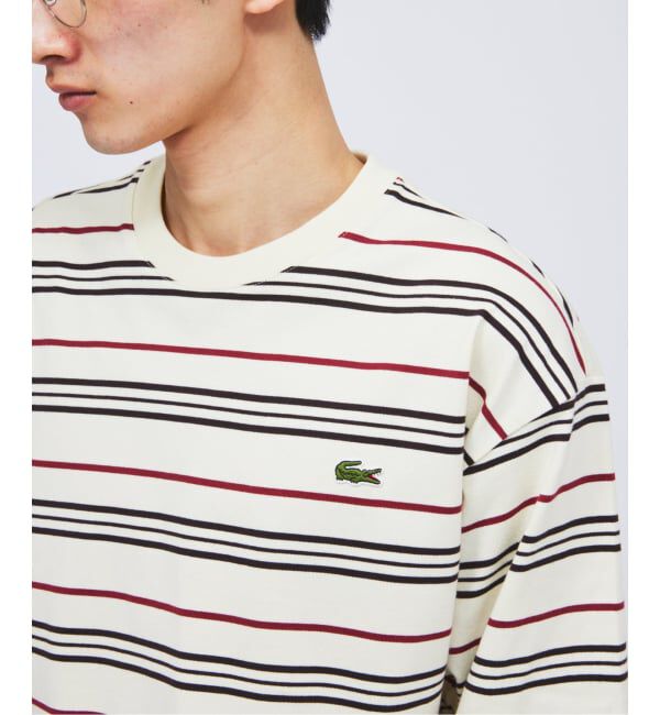 JOURNAL STANDARD「LACOSTE / ラコステ 別注 マルチ ストライプ クルーネック Tシャツ」|Tシャツ・カットソー|