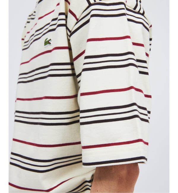JOURNAL STANDARD「LACOSTE / ラコステ 別注 マルチ ストライプ クルーネック Tシャツ」|Tシャツ・カットソー|