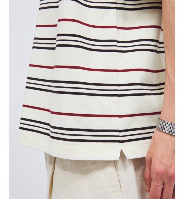 JOURNAL STANDARD「LACOSTE / ラコステ 別注 マルチ ストライプ クルーネック Tシャツ」|Tシャツ・カットソー|