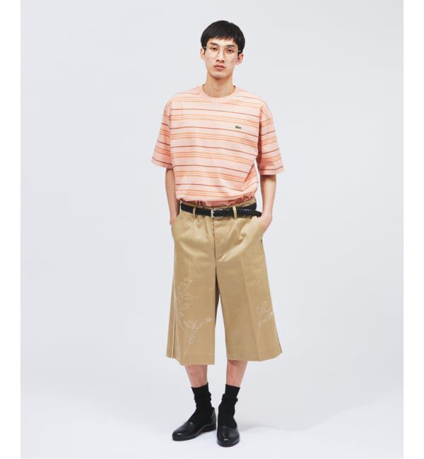JOURNAL STANDARD「LACOSTE / ラコステ 別注 マルチ ストライプ クルーネック Tシャツ」|Tシャツ・カットソー|