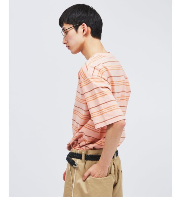 JOURNAL STANDARD「LACOSTE / ラコステ 別注 マルチ ストライプ クルーネック Tシャツ」|Tシャツ・カットソー|