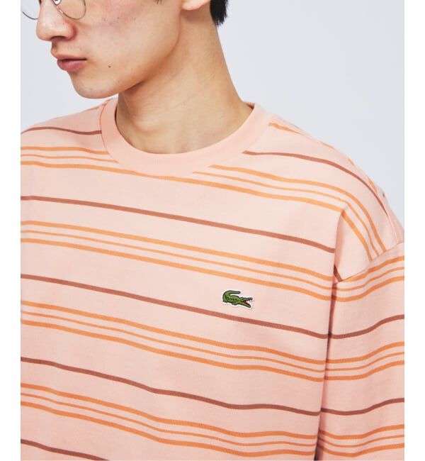JOURNAL STANDARD「LACOSTE / ラコステ 別注 マルチ ストライプ クルーネック Tシャツ」|Tシャツ・カットソー|