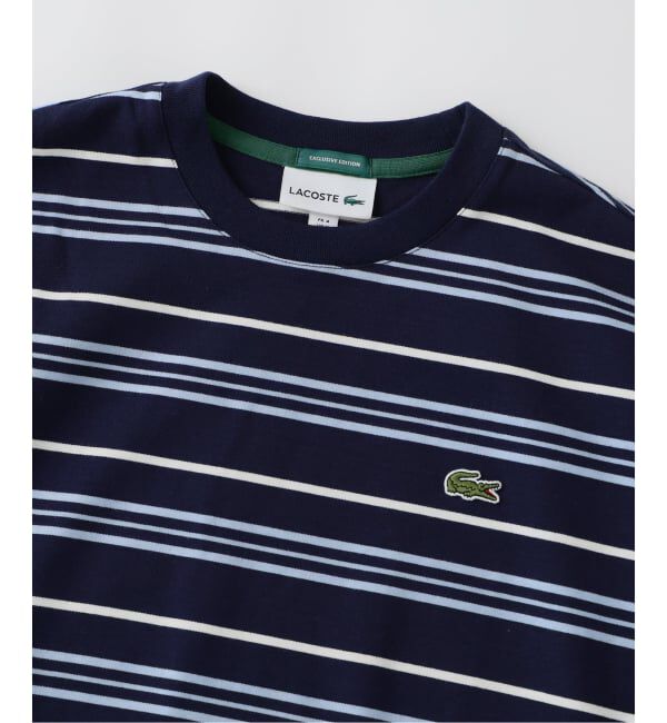 JOURNAL STANDARD「LACOSTE / ラコステ 別注 マルチ ストライプ クルーネック Tシャツ」|Tシャツ・カットソー|