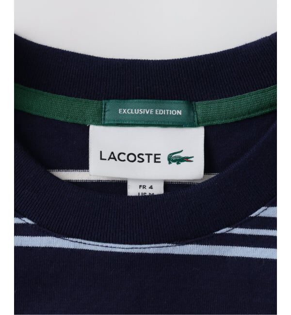 JOURNAL STANDARD「LACOSTE / ラコステ 別注 マルチ ストライプ クルーネック Tシャツ」|Tシャツ・カットソー|