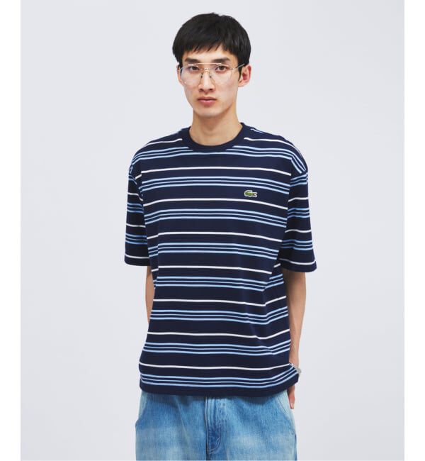 JOURNAL STANDARD「LACOSTE / ラコステ 別注 マルチ ストライプ クルーネック Tシャツ」|Tシャツ・カットソー|
