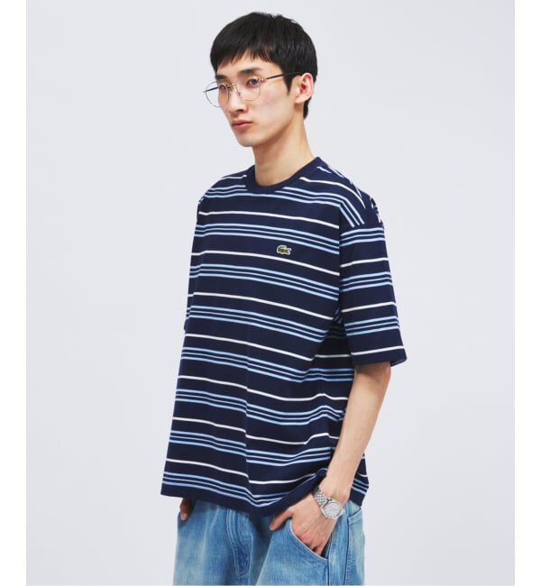 JOURNAL STANDARD「LACOSTE / ラコステ 別注 マルチ ストライプ クルーネック Tシャツ」|Tシャツ・カットソー|