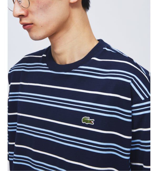 JOURNAL STANDARD「LACOSTE / ラコステ 別注 マルチ ストライプ クルーネック Tシャツ」|Tシャツ・カットソー|