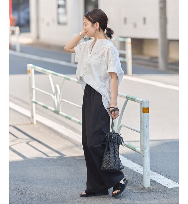 JOURNAL STANDARD「《追加2》【撥水/接触冷感/洗える/UVカット】リネンナイロンストレッチワイドパンツ」|その他|