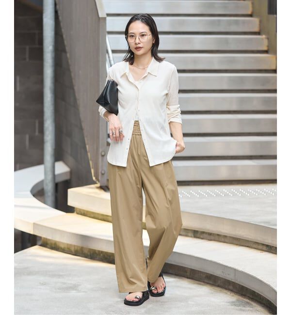 JOURNAL STANDARD「《追加2》【撥水/接触冷感/洗える/UVカット】リネンナイロンストレッチワイドパンツ」|その他|
