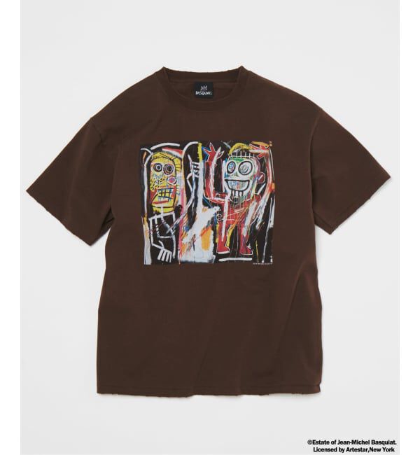 JOURNAL STANDARD「Jean-Michel Basquiat / ジャン＝ミシェル・バスキア プリントTシャツ」|Tシャツ・カットソー|ブラウン