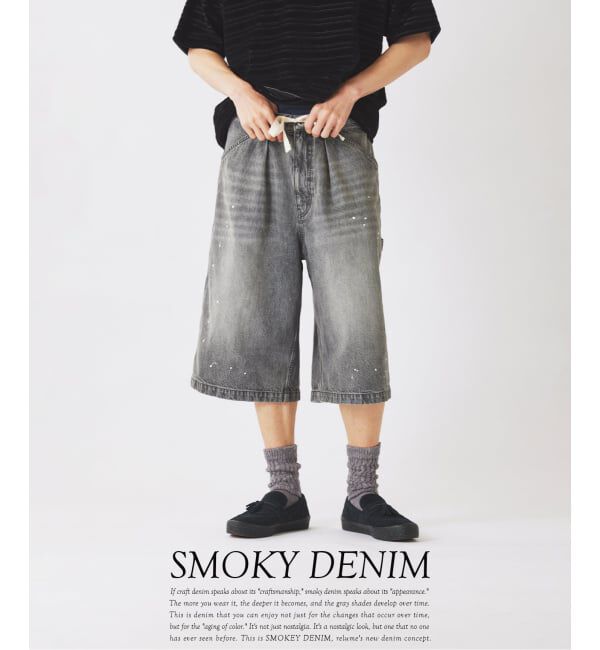 JOURNAL STANDARD relume「スモーキーデニム 11oz フェード ショーツ」|その他|ブラック B