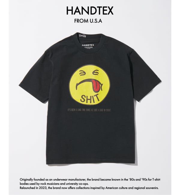 JOURNAL STANDARD「HANDTEX / ハンドテックス 別注 SMILE スマイル Tシャツ」|Tシャツ・カットソー|ブラック