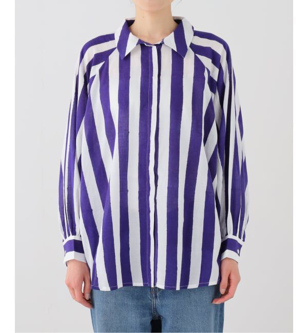 JOURNAL STANDARD「【Mii / ミイ】 BLOCK PRINTED MULTICOLOR STRIPE SHIR」|シャツ・ブラウス|