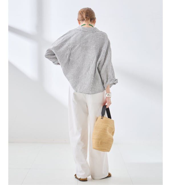 journal standard L'essage「ヨーロピアンフラックス ショートシャツ」|シャツ・ブラウス|
