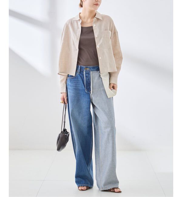 journal standard L'essage「ヨーロピアンフラックス ショートシャツ」|シャツ・ブラウス|