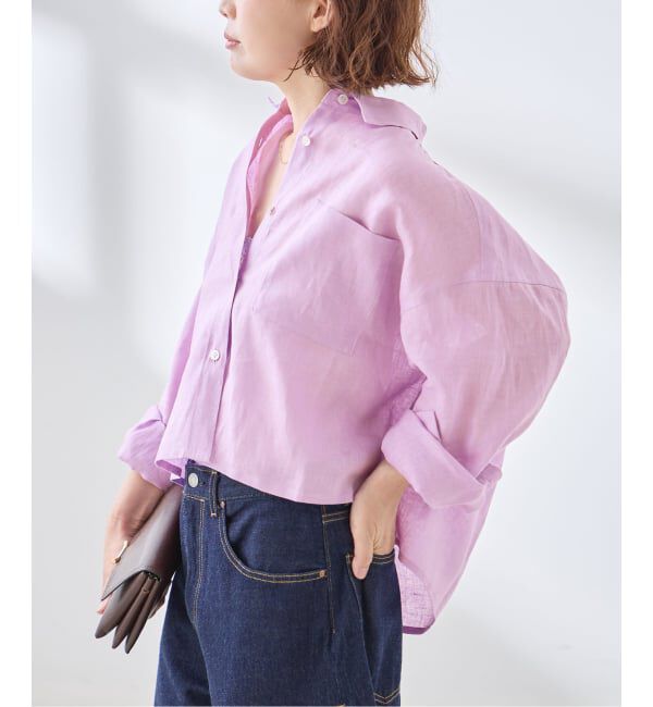 journal standard L'essage「ヨーロピアンフラックス ショートシャツ」|シャツ・ブラウス|