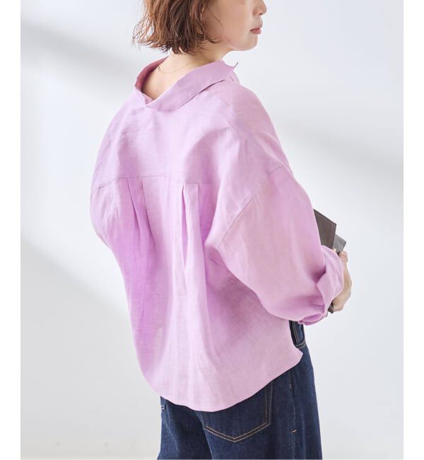 journal standard L'essage「ヨーロピアンフラックス ショートシャツ」|シャツ・ブラウス|