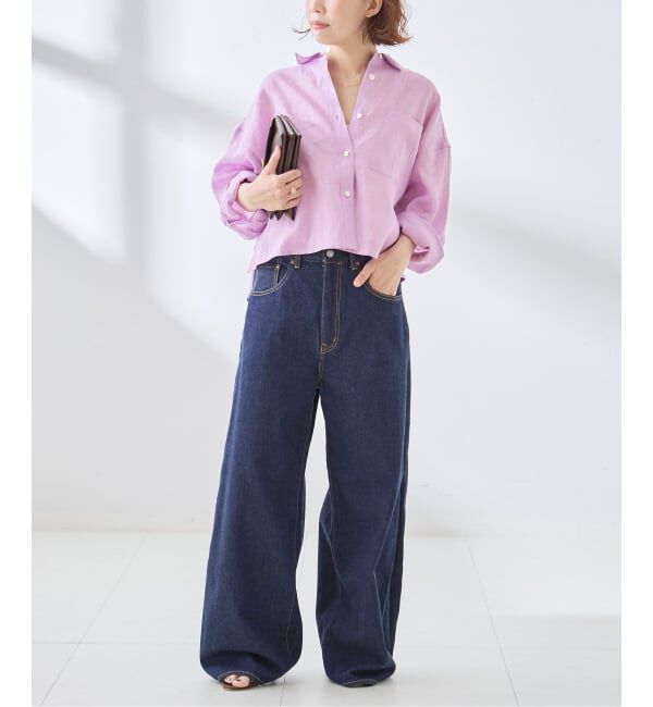 journal standard L'essage「ヨーロピアンフラックス ショートシャツ」|シャツ・ブラウス|