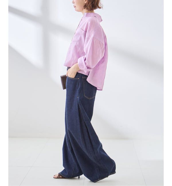 journal standard L'essage「ヨーロピアンフラックス ショートシャツ」|シャツ・ブラウス|
