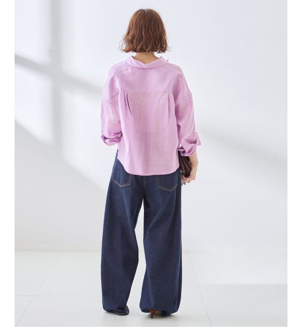 journal standard L'essage「ヨーロピアンフラックス ショートシャツ」|シャツ・ブラウス|