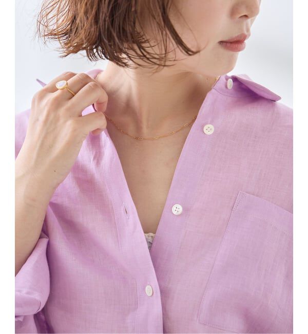 journal standard L'essage「ヨーロピアンフラックス ショートシャツ」|シャツ・ブラウス|