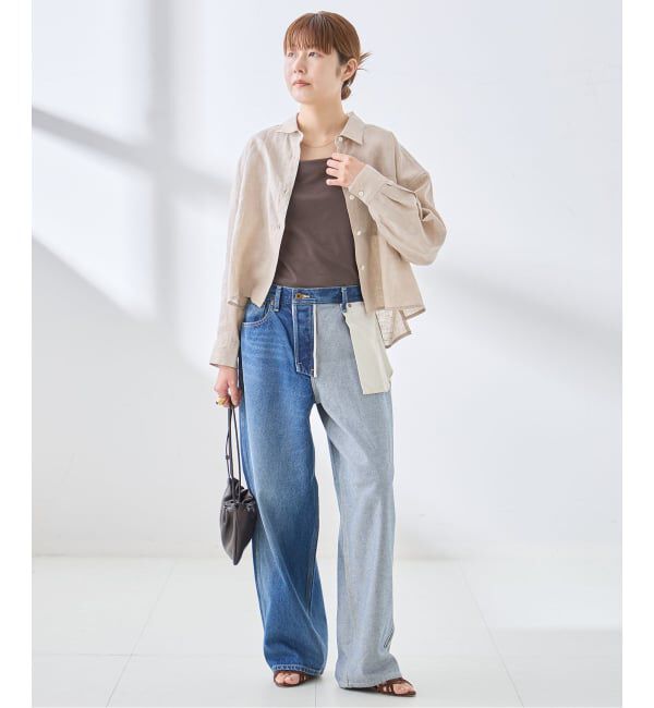 journal standard L'essage「ヨーロピアンフラックス ショートシャツ」|シャツ・ブラウス|