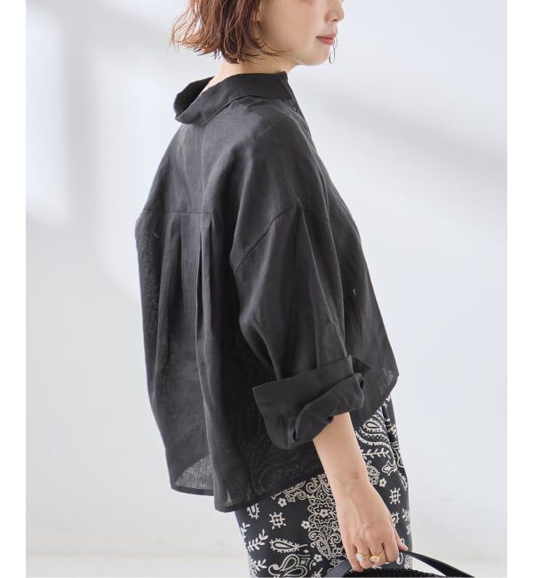 journal standard L'essage「ヨーロピアンフラックス ショートシャツ」|シャツ・ブラウス|
