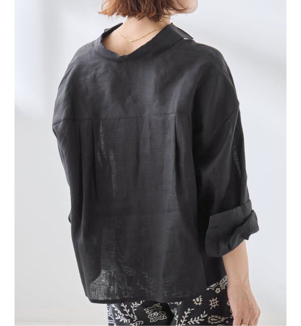 journal standard L'essage「ヨーロピアンフラックス ショートシャツ」|シャツ・ブラウス|
